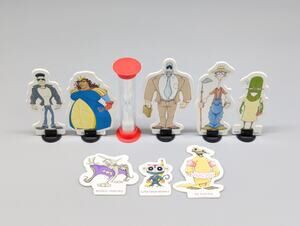 Quelf 2008 Family Edition Board Game Replacement 8 Characters + Timer
